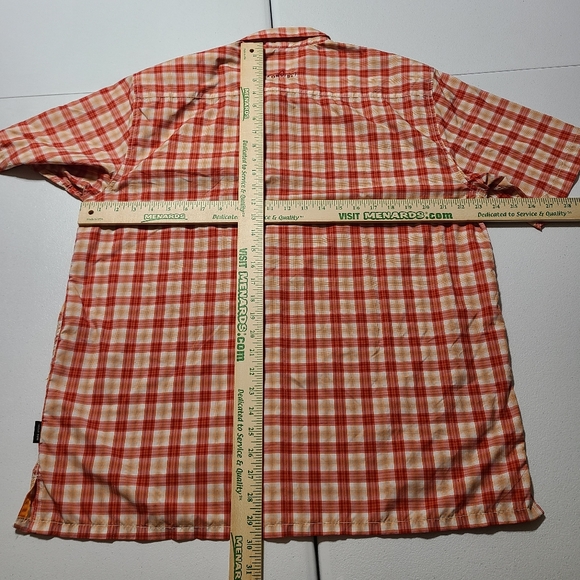 Orvis Trout Bum Shirt Men's Large Plaid Short Sleeve Cotton Button Down *Flaw* - Picture 6 of 9